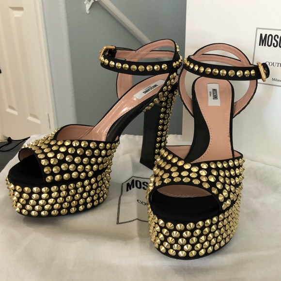 Moschino Shoes - Moschino studded platform heels size 39